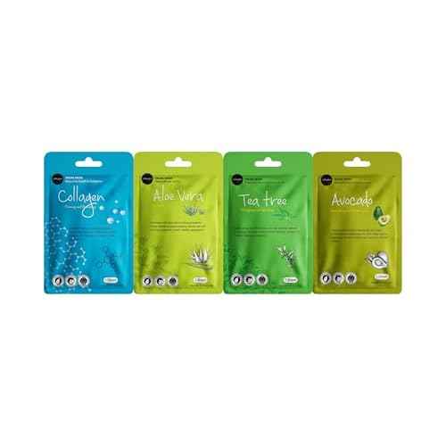 Celavi Essence Facial Face Mask K-Beauty Skincare Korea Skin Care Moisturizing 12 Pack B Set