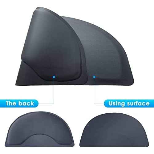 Salon mats for Hair Stylist 3¡Çx5¡Ç Barber Shop Salon Floor Chair Mat -Black Semi Circle Hair Stylist Station Anti Fatigue Salon Mats -1/2" Thick Salon Standing Mat