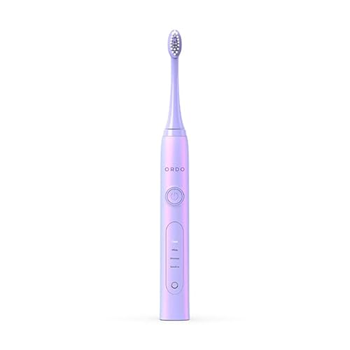 ORDO Sonic+ Electric Toothbrush for Adults, Advanced Tech, 4 Brushing Modes, Fast Rechargeable, Sonic Toothbrushes Over 4 Weeks Battery Life, Silicone Polishing Element, USB Charger, Pearl Violet