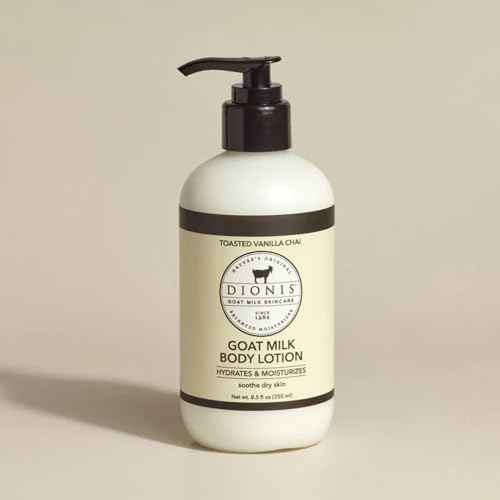 Dionis Goat Milk Skincare Body Lotion - Scented Full Size Bottle with Pump - Vitamins & Minerals Moisturize & Hydrate Dry Skin - Rich, Creamy Cruelty Free, Paraben Free Formula, 8.5 oz, Vanilla Chai