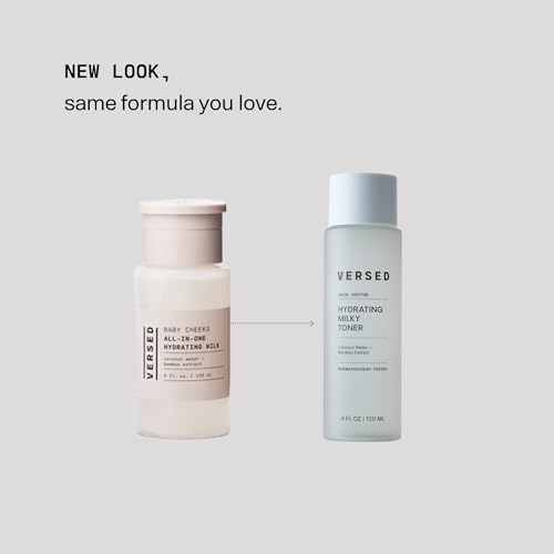 Versed Skin Soothe Hydrating Milky Toner for Face - Nourishing Coconut Water with Algae & Bamboo Extracts - Facial Toner Gently Tones, Hydrates & Helps Restore Skin¡¯s Natural pH Balance (4 fl oz)