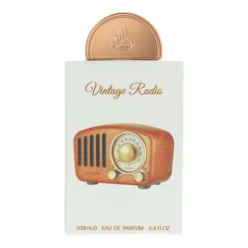 Lattafa Pride Vintage Radio for Unisex Eau de Parfum Spray, 3.4 Ounce / 100 ml