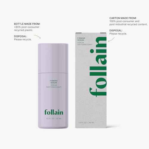 Follain Anti-Aging Firming Serum for All Skin Types | 1% Bakuchiol, Niacinamide, 2% Peptide Complex - Clean Beauty, Retinol-Alternative, Reduce Wrinkles + Smooth Fine Lines - Vegan & Cruelty-Free
