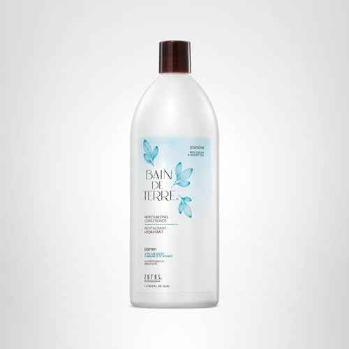 Bain de Terre Jasmine Moisturizing Conditioner, Rich Hydration for Dry Hair, with Argan & Monoi Oils, Paraben-Free, Color-Safe, Vegan, 33.8 Fl Oz