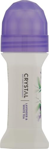 Crystal Mineral Deodorant Roll-On, Lavender & White Tea, Purple, 2.25 Fl Oz