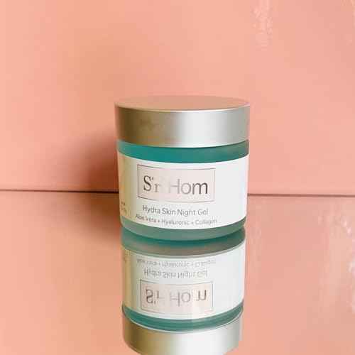 Hydra Skin Night Gel, Aloe Vera with Hyaluronic Acid and Collagen, Hydrating Face Moisturizer