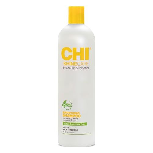 CHI ShineCare Smoothing Shampoo, Transforms Dull Hair Adding Instant Shine And Hydration, Sulfate, Paraben, & Cruelty-Free, 25 Oz