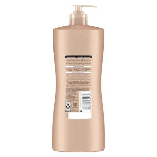 Suave Professionals Color Care Conditioner for Color-Treated and Frizzy Hair Keratin Infusion Hair Conditioner with 48-hour Frizz Control 28 oz, Pack of 4