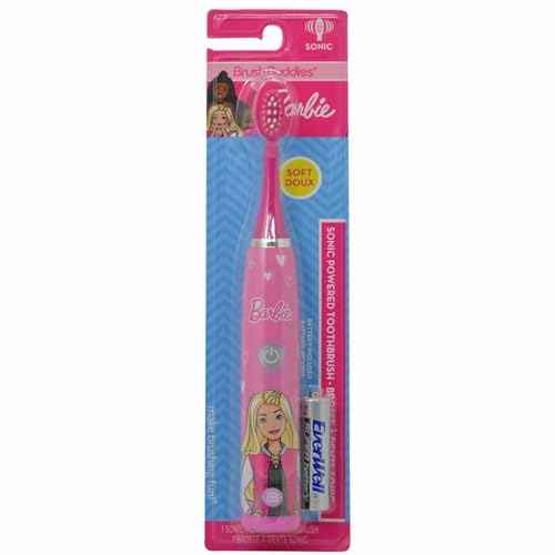 Brush Buddies Barbie Battery Operated Electric Toothbrush for Kids ? Soft Bristles & Sonic Power Perfect for Boys, Girls, and Children¡¯s Oral Hygiene
