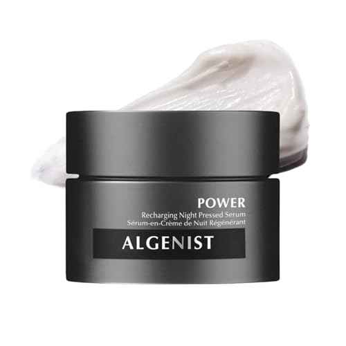 Algenist POWER Recharging Night Pressed Serum - Overnight Treatment to Refine Dull, Uneven Texture with Algae, Collagen & Coconut Water - Non-Comedogenic & Hypoallergenic (2 oz)