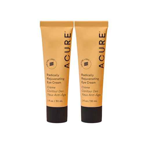 Acure Radically Rejuvenating Eye Cream - Under Eye Cream for Dark Circles & Wrinkles, Firming & Hydrating Treatment to Brighten, Anti Aging Moisturizer for Hydration with CoQ10-1 fl oz (2 Pack)