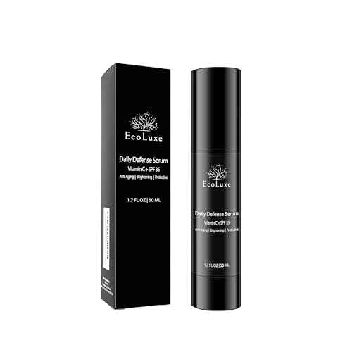 Vitamin C Serum with SPF 35 ? Daily Defense Antioxidant Face Serum for Brightening, Anti-Aging & Sun Protection ? Smooth, Even Tone