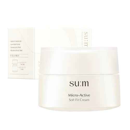 SU:M Micro-Active Soft Fit Cream (1.67 fl oz) - Deep Hydration for Elasticty, Sensitive Skin. Korean Skin Care. Peptides, Fermented Nutrients.