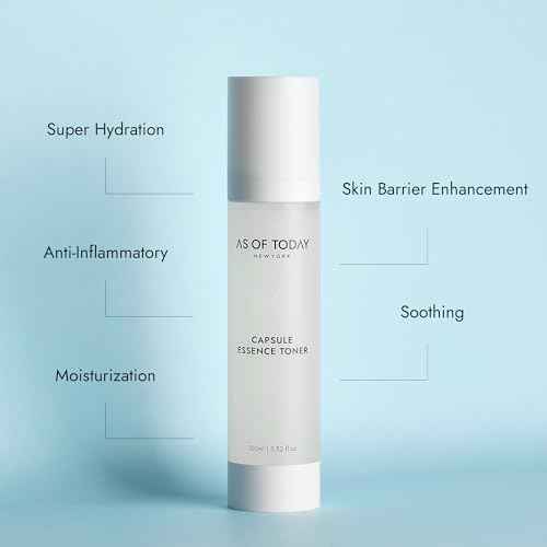 AS OF TODAY Capsule Essence Toner | Jojoba Oil Capsules + Scutellaria Extract | D-Panthenol Hydrating Toner for Sensitive, Dry & Combination Skin | Clean Beauty Formula | Moisturizing & Balancing