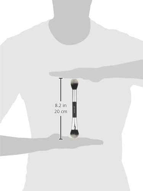 Glo Skin Beauty 107 Contour & Highlighter Brush | Dual Ended Brush Used to Pick Up Product and Sweep Over the Skin for A Natural Look