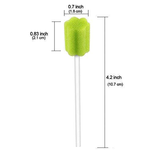 Disposable Untreated Oral Care Swabs, 250 Count (GREEN+plum)