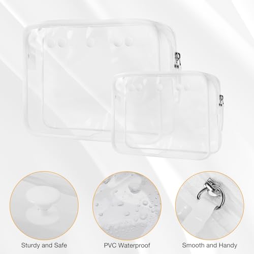 4 Packs Clear Bogg Beach Tote Bag Accessories suitable for Bogg Bag Insert Bag Travel Cellphone Makeup Clean Toiletry Brush Organizer Cosmetic Divider Storage Inner Pouch -Black