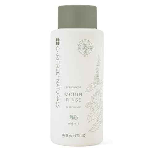 CariFree Naturals Mouth Rinse | pH Elevated, Fluoride-Free, with Magnolia Bark & Essential Oils, Organic Ingredients, Alcohol-Free, Dentist Recommended, Dentist Developed, Wild Mint Flavor, 16 fl oz