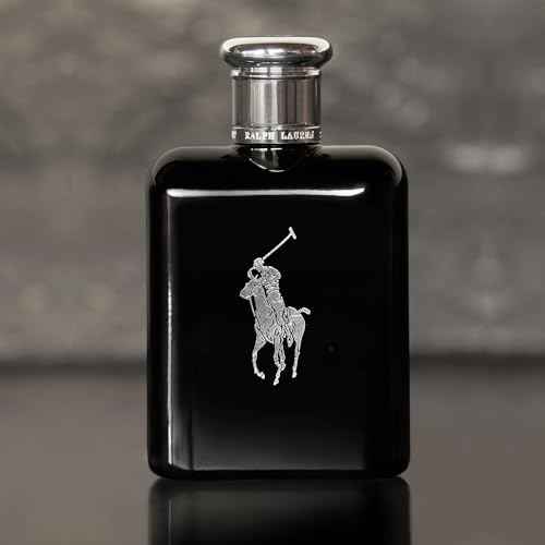RALPH LAUREN FRAGRANCES - Polo Black - Eau de Toilette - Men's Cologne - Woody & Fresh - With Patchouli, Sandalwood, and Mandarin - Medium Intensity