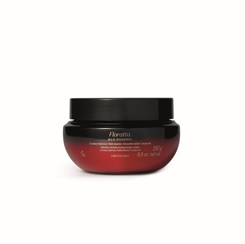 O BOTICARIO Floratta Red Passion Body Cream, Luxurious Hydration with Bold Floral & Amber Fragrance, Fast-Absorbing Moisturizer, 8.8 Ounce (250g)