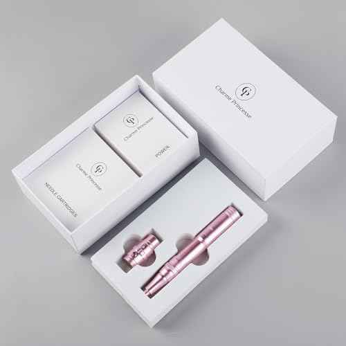 Charme Princesse Wireless Permanent Machine Makeup with 15pcs Needles Cartridges 5w Motor Tattoo Machine for Shading Eyeliner Lip Rose Golden EMK403-4
