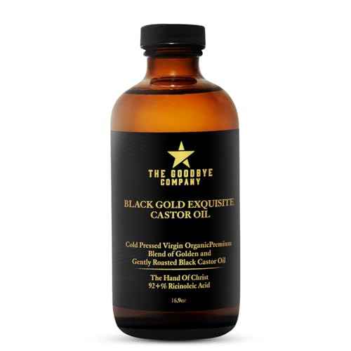 The Goodbye Company 100% Pure Organic Jamaican Black Castor Oil - Premium Cold-Pressed for Hair Growth, Skin Moisturizing, Eyelashes & Eyebrows - 16.9oz