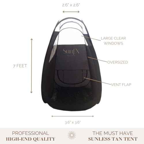 SunFX Professional Pop Up Tent | Sunless Tanning Booth for Home or Salon Use with Carrying Bag