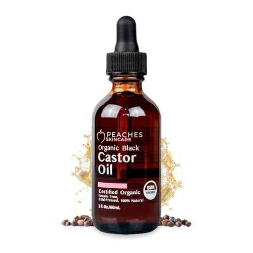 Organic Cold-Pressed Castor Oil ? Hexane-Free, Vegan Formula with Omega-9, Omega-6, and Vitamin E ? Hydrating Oil for Skin and Hair ? Black Castor Oil (2 fl. oz)