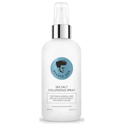 Avenue Man Volumizing Sea Salt Spray for Men - Lightweight Sea Salt Hair Spray for Men - Paraben & Sulfate-Free - Mens Hairspray for Fine & Normal Hair with Kelp, Papaya, Brown Seaweed - 6.76 oz
