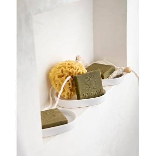 Fer ? Cheval Pure Olive Savon De Marseille Soap Bar Sliced Cubes, French Olive Oil Soap Bar Slices, 4x65 g/2.29 oz