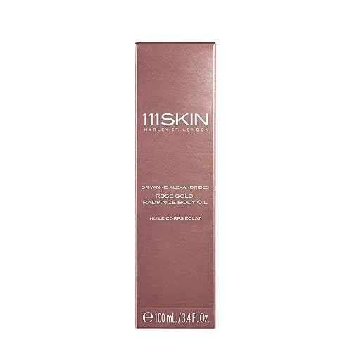 111Skin Rose Gold Radiance Body Oil, Non-Greasy Moisturizing Oil, Soothing Body Oil Containing Damask Rose Extract, Green Microalgae & Chamomile, 3.4 Fl. Oz.
