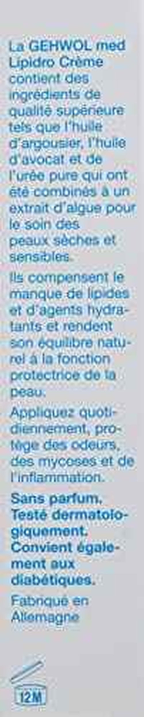 Gehwol Med Lipidro Cream for Unisex, 2.6 Fl Oz (Pack of 1)
