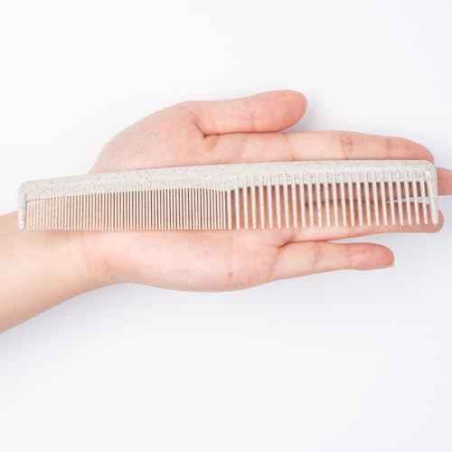 Hair Combs Bulk, Disposable Wheat Straw Combs Individually Wrapped Combs for Hotel, Travel, Airbnb, Charity, Church, Homeless (Pack of 50)