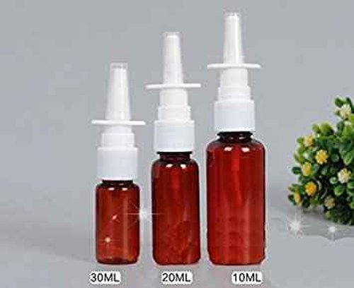 erioctry 12PCS 10ml Refillable Amber Plastic Nasal Bottles Fine Mist Sprayers Cosmetic Makeup Perfume Storage Container Container for Essential Oils Travel Perfumes Use (10ml)