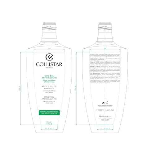 Collistar Anti-Cellulite Kryo Gel Body Cream with Cooling Effect, Stimulates Microcirculation and Fluid Drainage for Orange Peel, Heavy Legs and Sensitive Capillaries 400ml