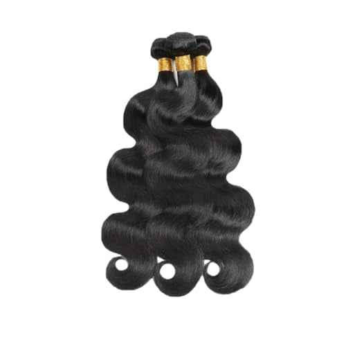 Human Hair Bundle 12 14 16 Inch Body Wave Bundles Unprocessed Brazilian Virgin Hair Extensions 3 Bundles Natural Black Color