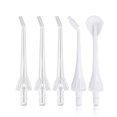 Oralfree Water Dental Flossers Replacement Jet Tips Compatible with Oral Irrigators, Standard Jet Tip x 3, Orthodontic Jet Tip x 1, Tongue Scraper x 1, Applies to Oralfree, Nicwell