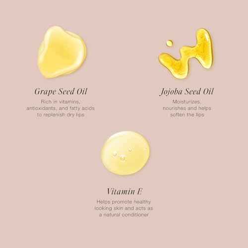 Jouer Essential Tinted Hydrating Lip Oil Gloss ? Moisturizing Dry Lip Treatment Serum - Fragrance Free Tinted Lip Oil - Jojoba Seed Oil and Apricot Oil Formula