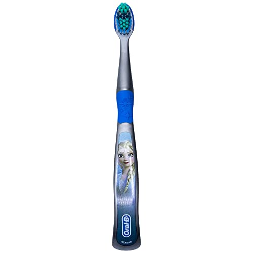 Oral-B Disney Frozen Kids Toothbrush 3+ Years Old Extra Soft Bundle Characters Elsa, Ann & Olaf - Pack of 3