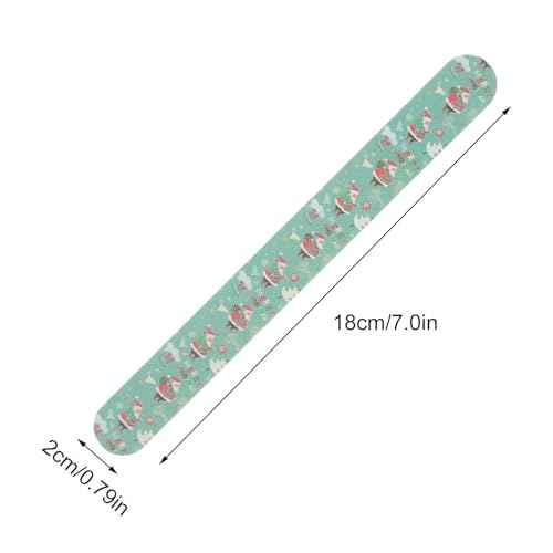 12Pcs Christmas Nail Files Double Sided Nail File and Buffers Emery Boards for Natural and Acrylic Nails Manicure Pedicure Tools Random Style