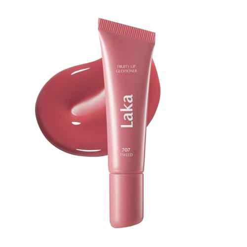 Laka Fruity Lip Glotioner, 10ml/0.33 fl.oz, Lip Gloss with High Shine Vivid Colors, Jelly tip for Hygienic & Easy Application, Plumping Conditioner, Vegan, K-Beauty? (#707 Tweed)