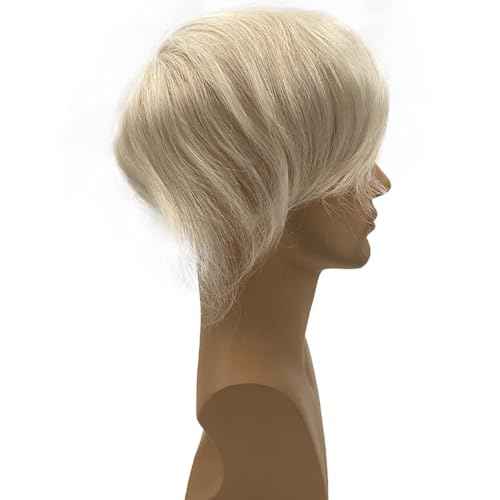 0.08mm Ultra Thin Skin Toupee for Men 100% European Virgin Real Human Hair Replacement Wigs 8x10 inch Hairpiece Natural Straight Free Style White color