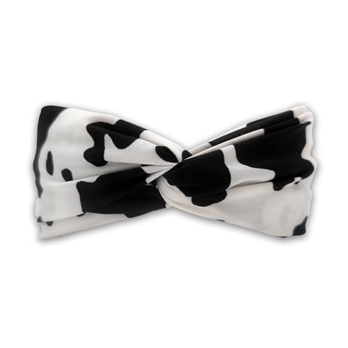 Cow Print Spa Knot Headband for Women 2 PACK, Skincare Headbands, Face Wash Hairbands Yoga Hair Band Animal Print