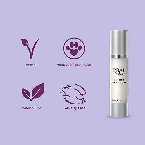 PRAI Beauty Platinum Firm and Lift Serum, Anti-Aging Face Serum for Instant Face Lift, Nourishing and Hydrating Serum, Vegan, Cruelty-Free, 1.7 Fl oz