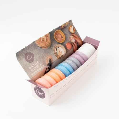 Cosset Bath Bomb - Shower Steamer Variety Pack Gift Box Bubble Bath Bombs for Women - Ideal for Relaxation and Self-Care - 13 pcs