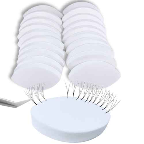 20 PCS Lash Sponges for Practice, Eye Shaped Practice Sponge, Lash Map Sponge, Eyelash Extension Beginners Supplies Kit, Cosmetic Makeup Sponge, Disposable, Eyelash tools(LEES A.M.)