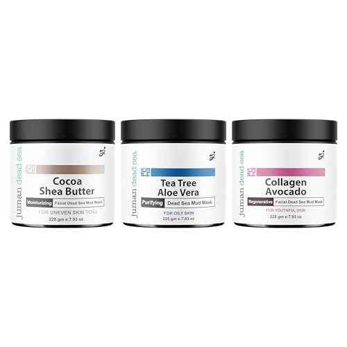 JUMAN Dead Sea Minerals Facial Care Set | For All Skin Types | Mask Set with Essential Oils & Plant Extracts | Nourishes, Protects & Restores | SLS & Paraben Free | Vegan | Pack of 3