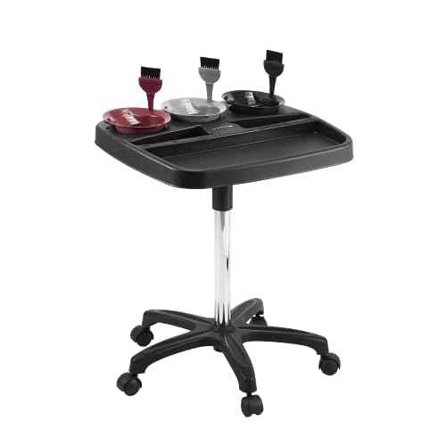 Dompel Multicolor Trolley Black with 3 Tint Bowls and 3 Brushes Included | Model 470
