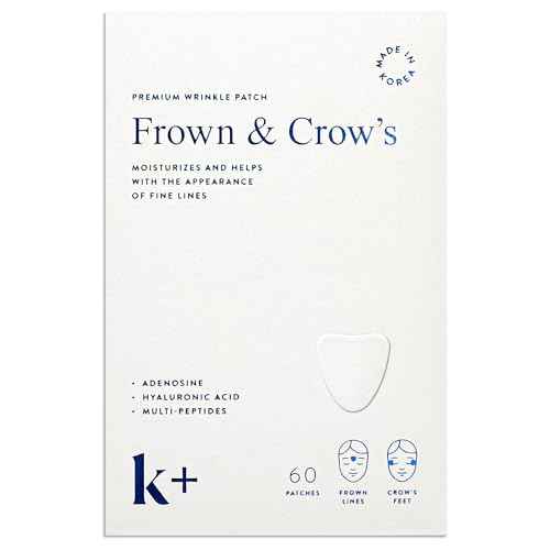 KPLUS K+ Wrinkle Patches for Forehead, Crow¡¯s Feet & Smile Lines ? Korean Overnight Patches with Hyaluronic Acid, Peptides & Adenosine (60 Count)