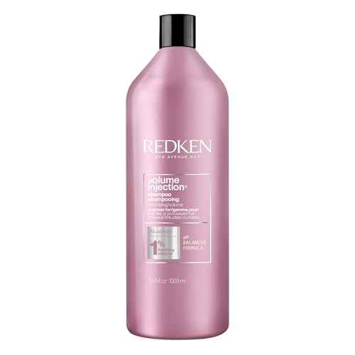 Redken Volume Injection Shampoo For Fine Hair - Adds Lift & Body, Volumizing & Detangling Without Weighing Down, Paraben Free
